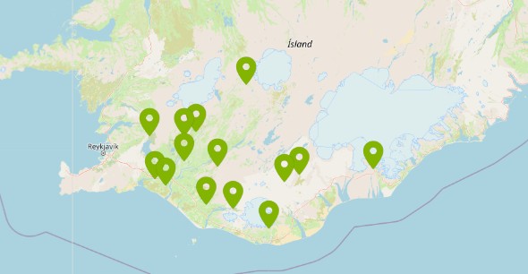 Camping sites - Map