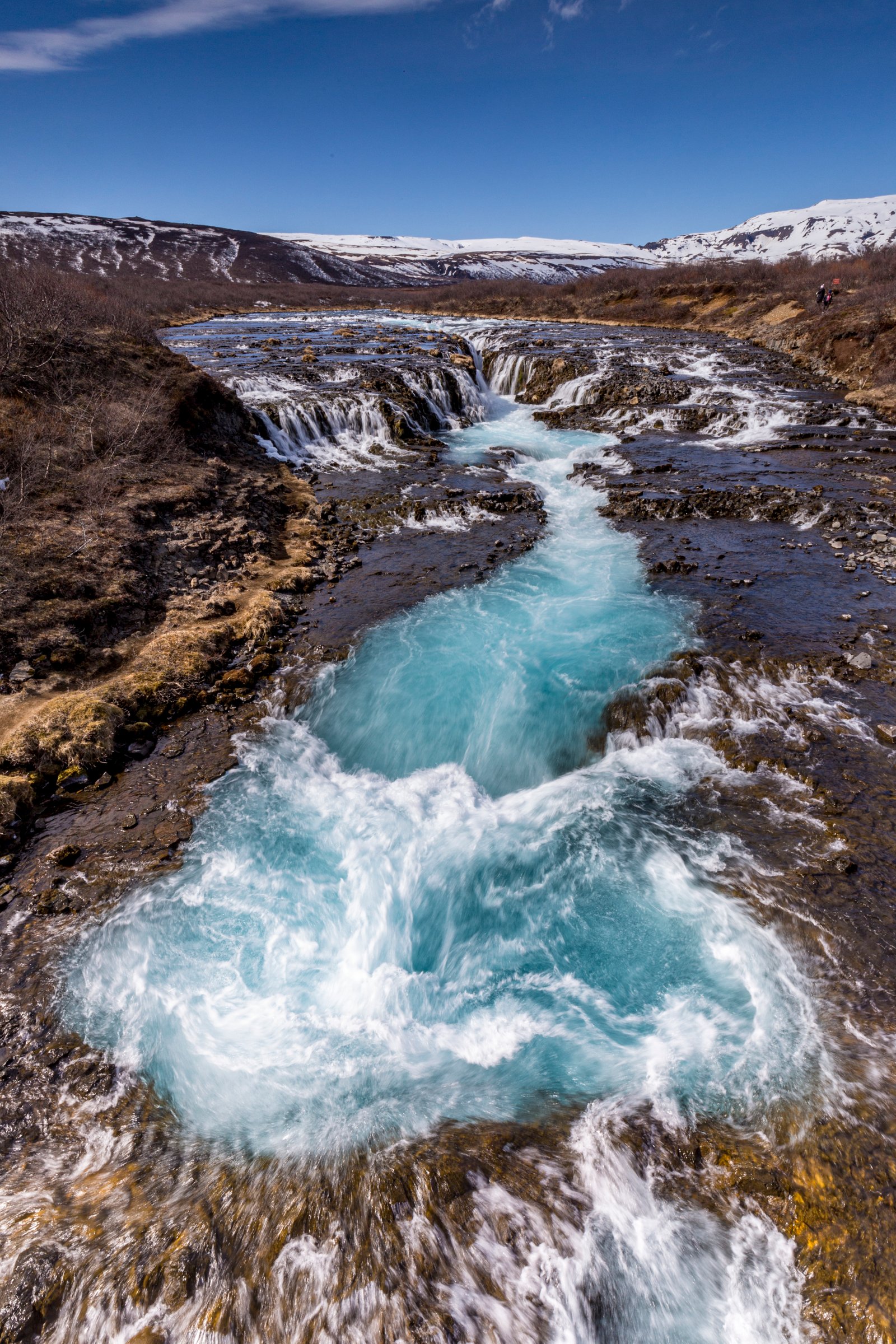 Brúarfoss Icelands's bluest waterfall