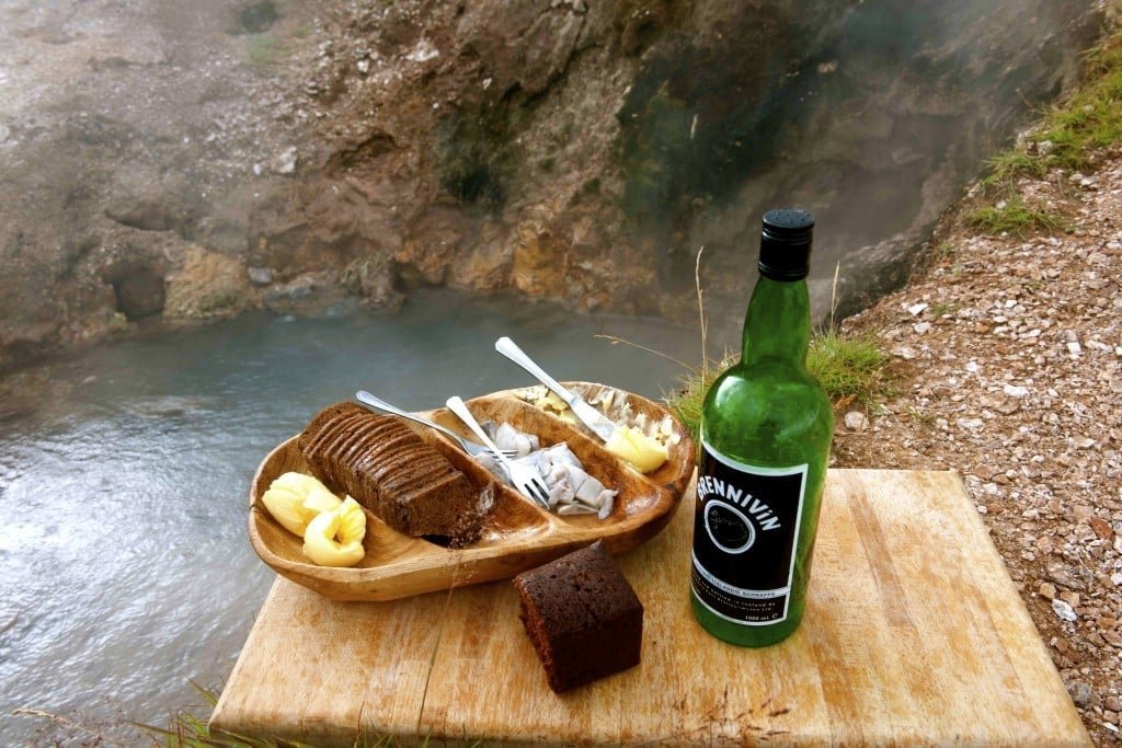 Rye bread in a geothermal area