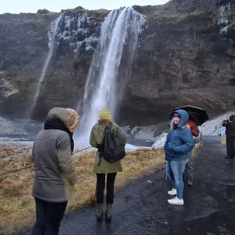 Myndataka við Seljalandsfoss 