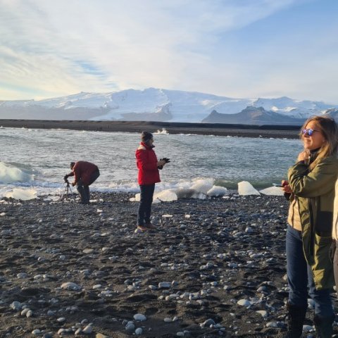 Myndastopp á Jökulsárlóni 