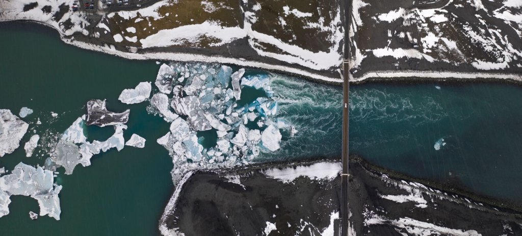 Jökulsárlón loftmynd