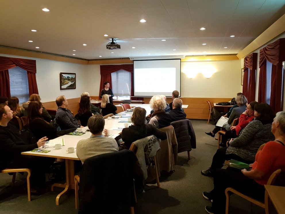 Frá fundi MSS í Hvolnum á Hvolsvelli.