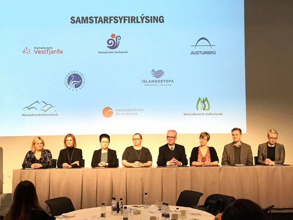Frá undirskrift Íslandsstofu, Markaðsstofa landshlutanna og Höfuðborgarstofu.