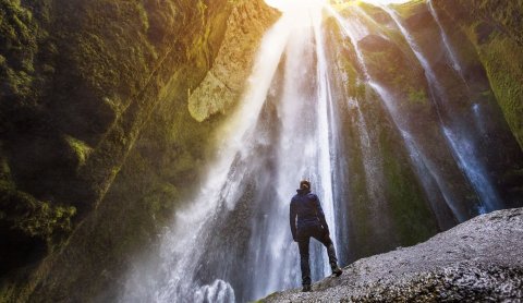 Gljúfrabúi Waterfall. A 40-metre waterfall, hidden inside a narrow gorge and completely invisible fr&hellip;
