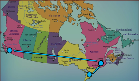 Toronto, Montreal og Vancouver heimsóttar.